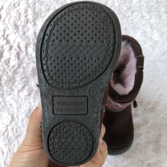 Circo Baby Girl Boots Brown/Pink Size 5 - Picture 7 of 8